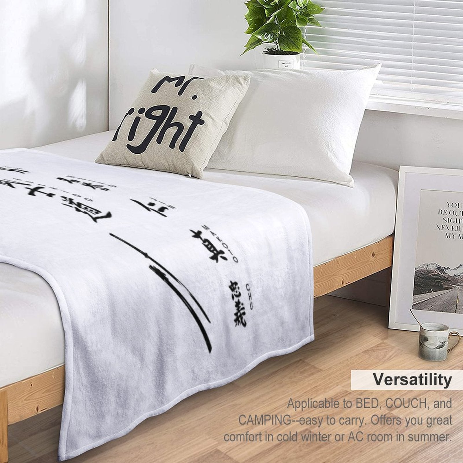 Bushido And Japanese Sun Throw Blanket