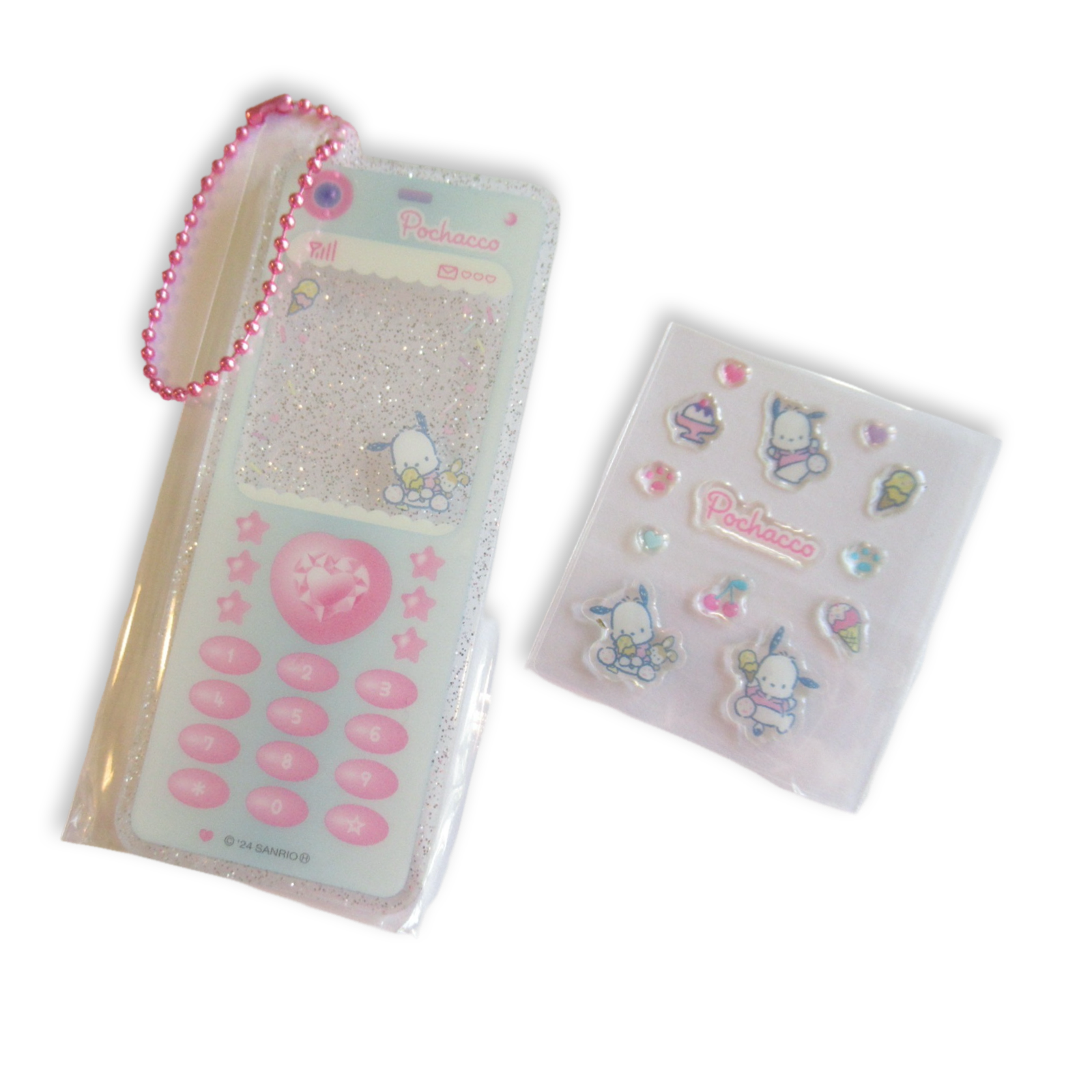 Sanrio Kawaii Glittery Phone Acryic Keychain - SALE