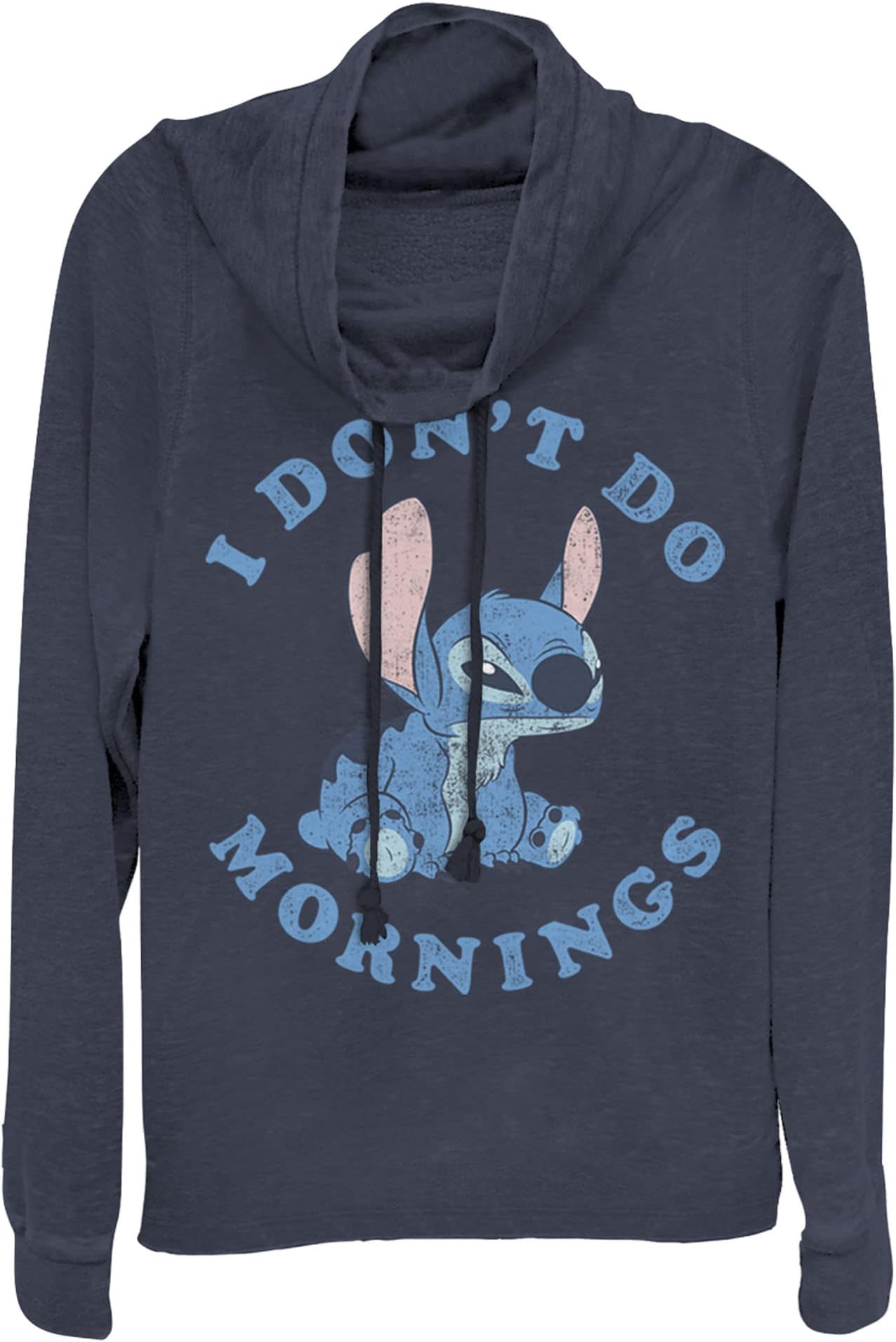 Disney Junior's Lilo & Stitch I Don't Do Mornings Stitch Cowl Neck Sweatshirt