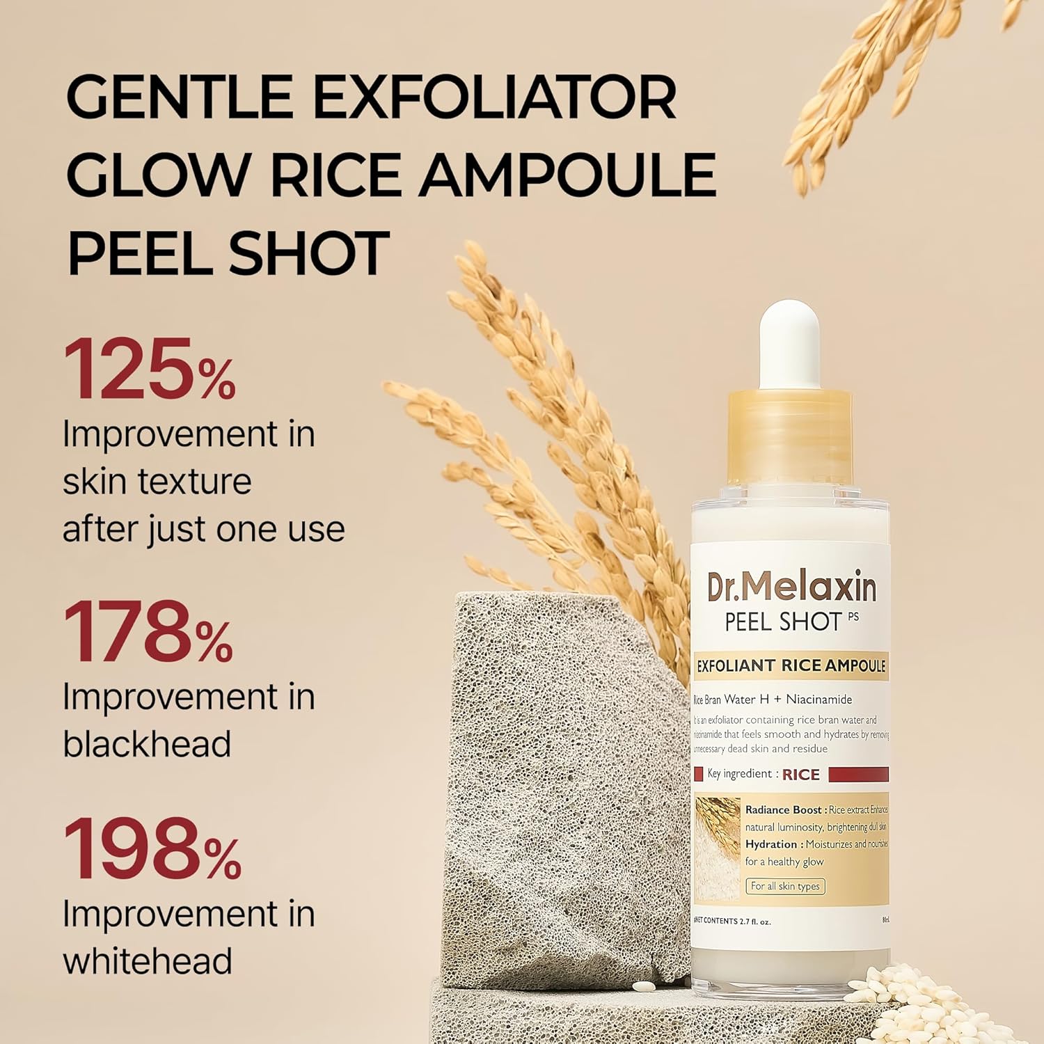 Dr. Melaxin Peel Shot Exfoliant Rice Ampoule