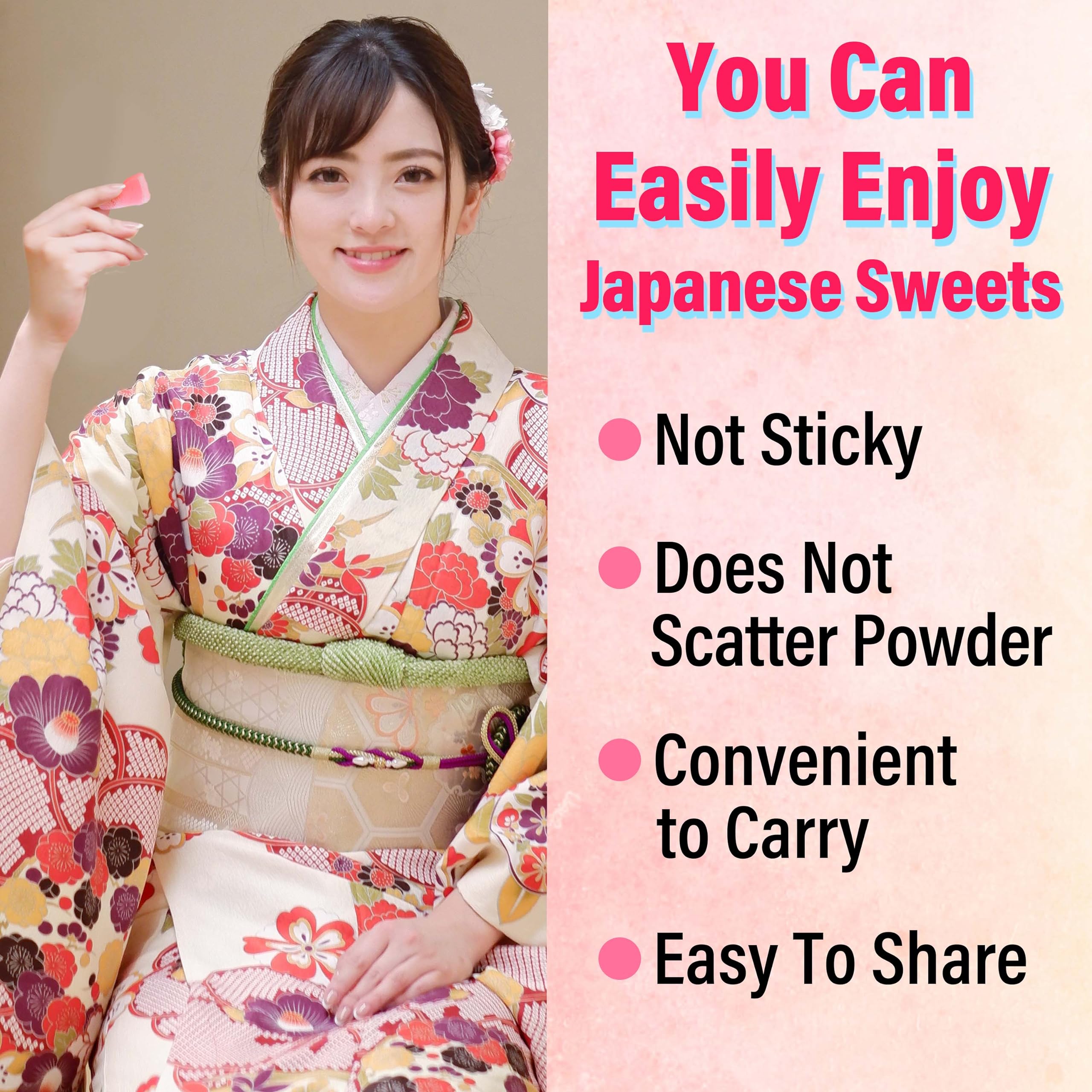 viral Yaasan Kyoto Uji Sakura Mochi Candies - Traditional Japanese Cherry Blossom Rice Cakes (300g)