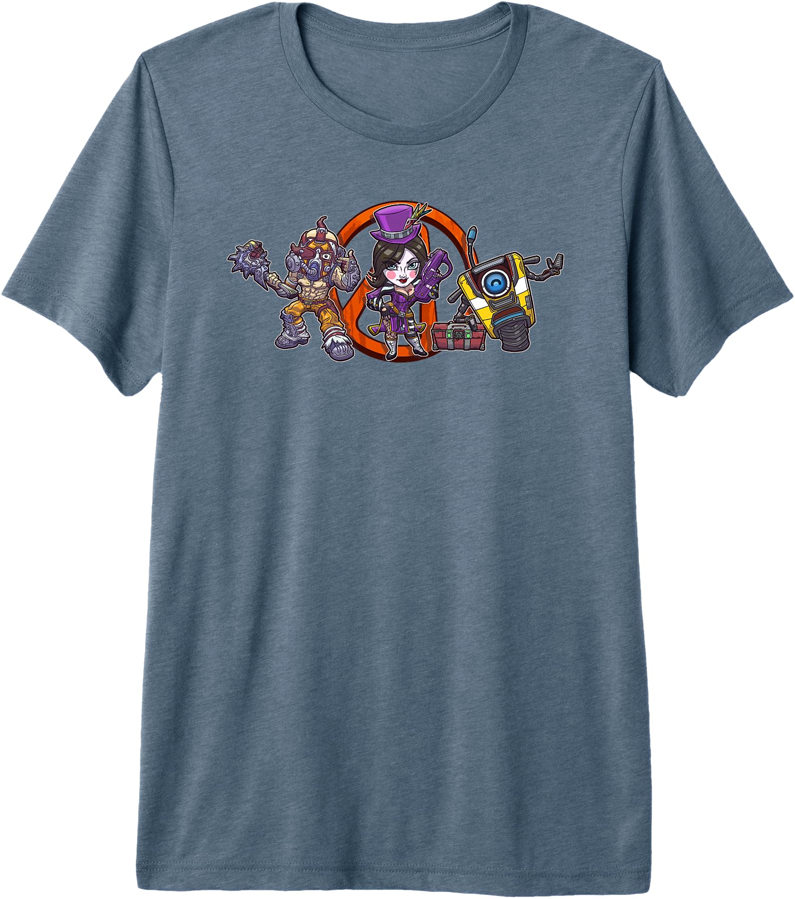 Borderlands Scamps Chibi T-shirt (Moxxi Psycho Claptrap) Premium Tri-blend