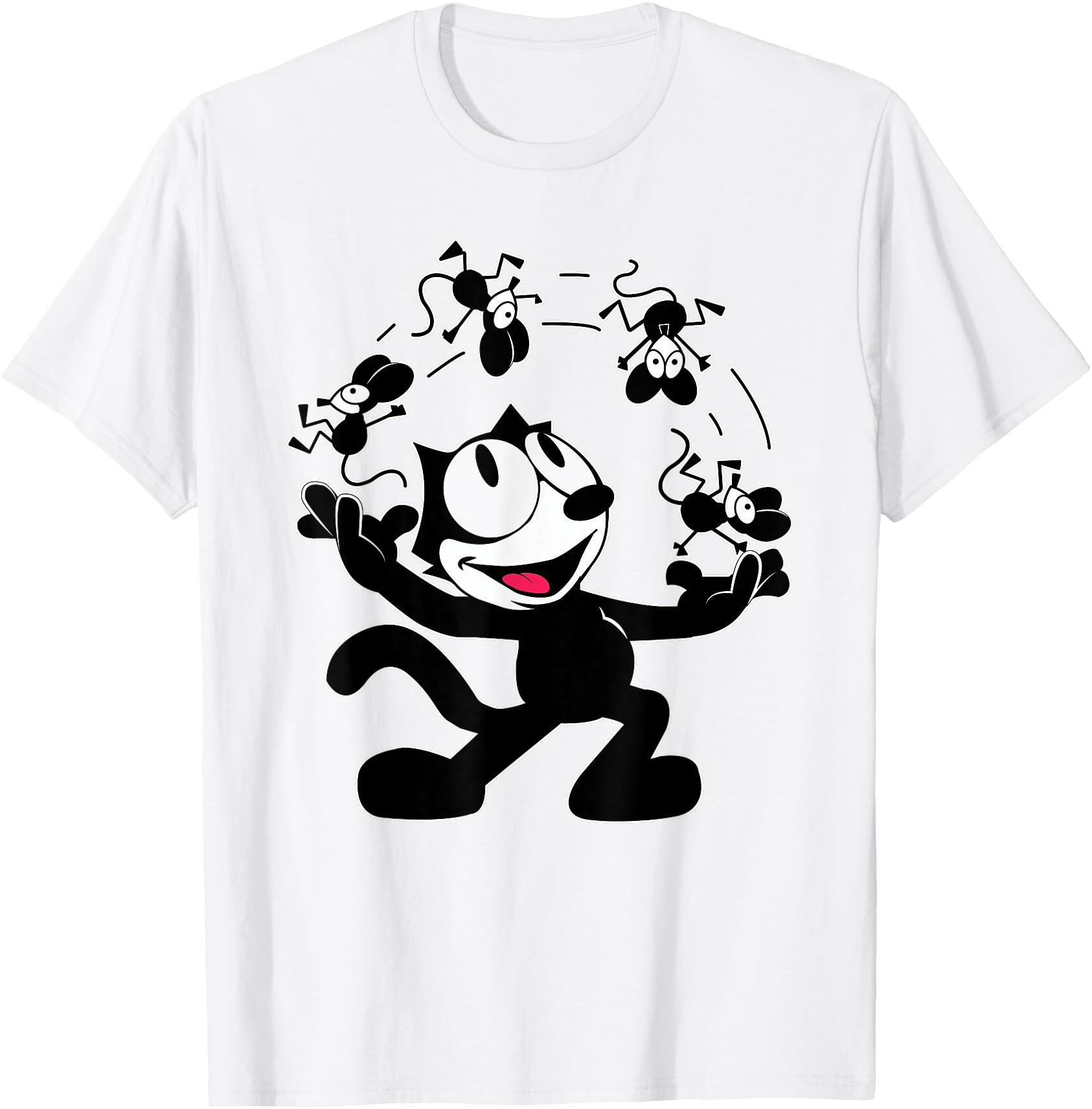 Felix Cat Juggling Mice Vintage Cartoon Retro Graphic Fun