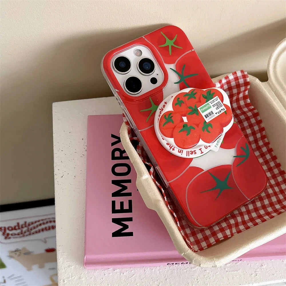 Cute Tomato Magsafe Stand Phone Case
