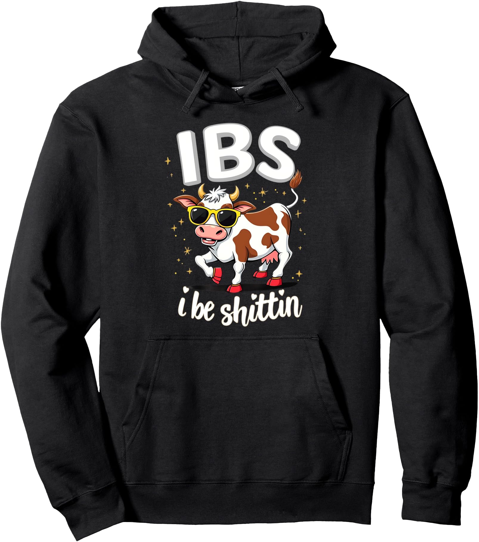 Funny Ibs Cow Cute Humor Pullover Hoodie