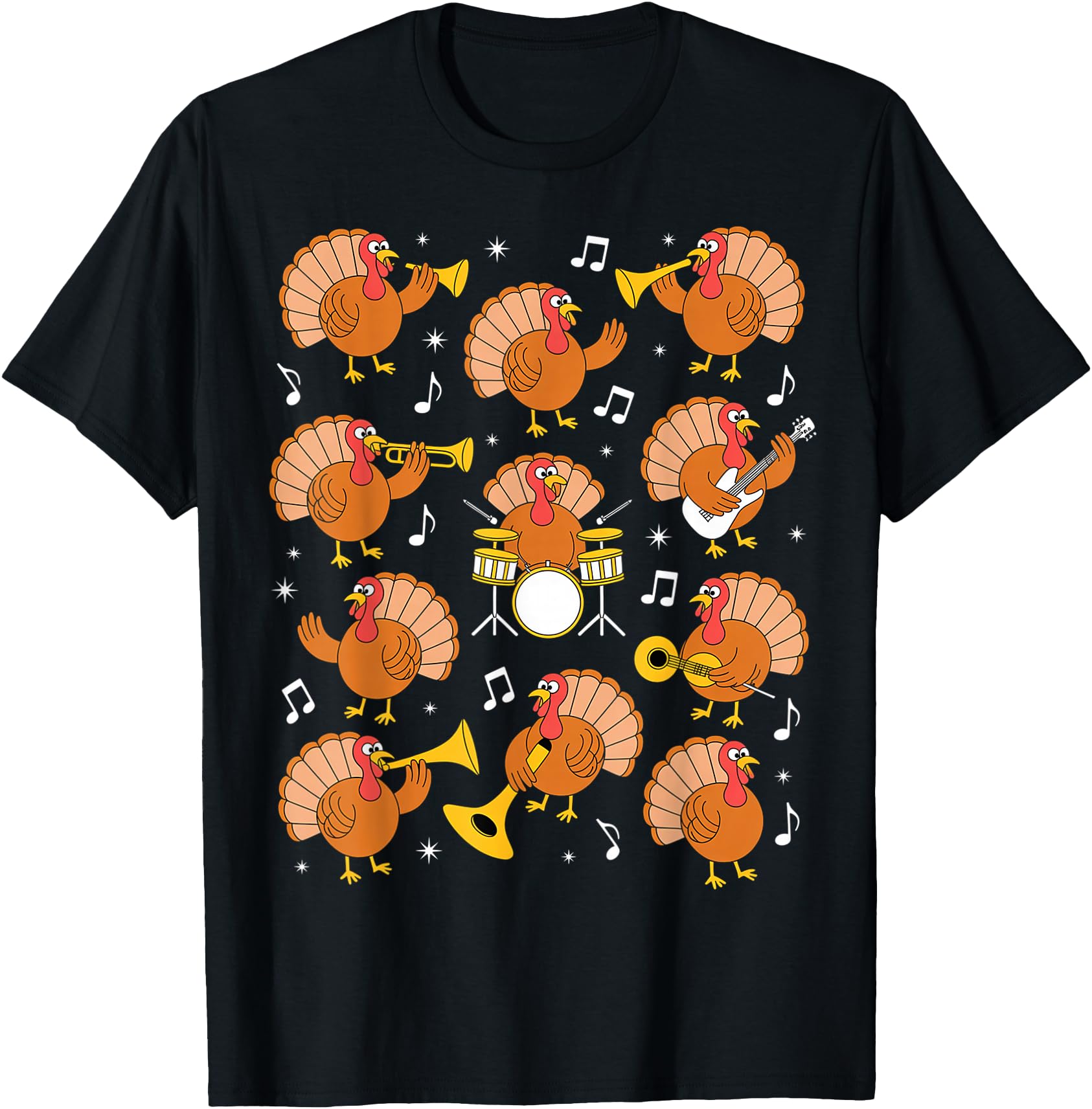 Turkey Squad Music Note Music Teacher Thanksgiving