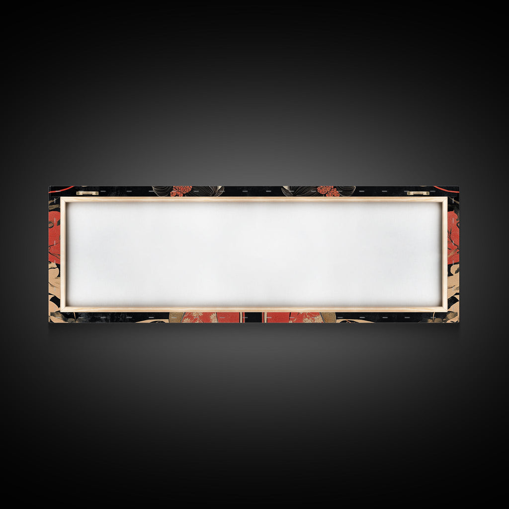 Elegant Geisha Framed Canvas Print Chinoiserie Art Nouveau Print Japanese Zen Art Gift Idea for Her Bedroom Living Room Wall Decor