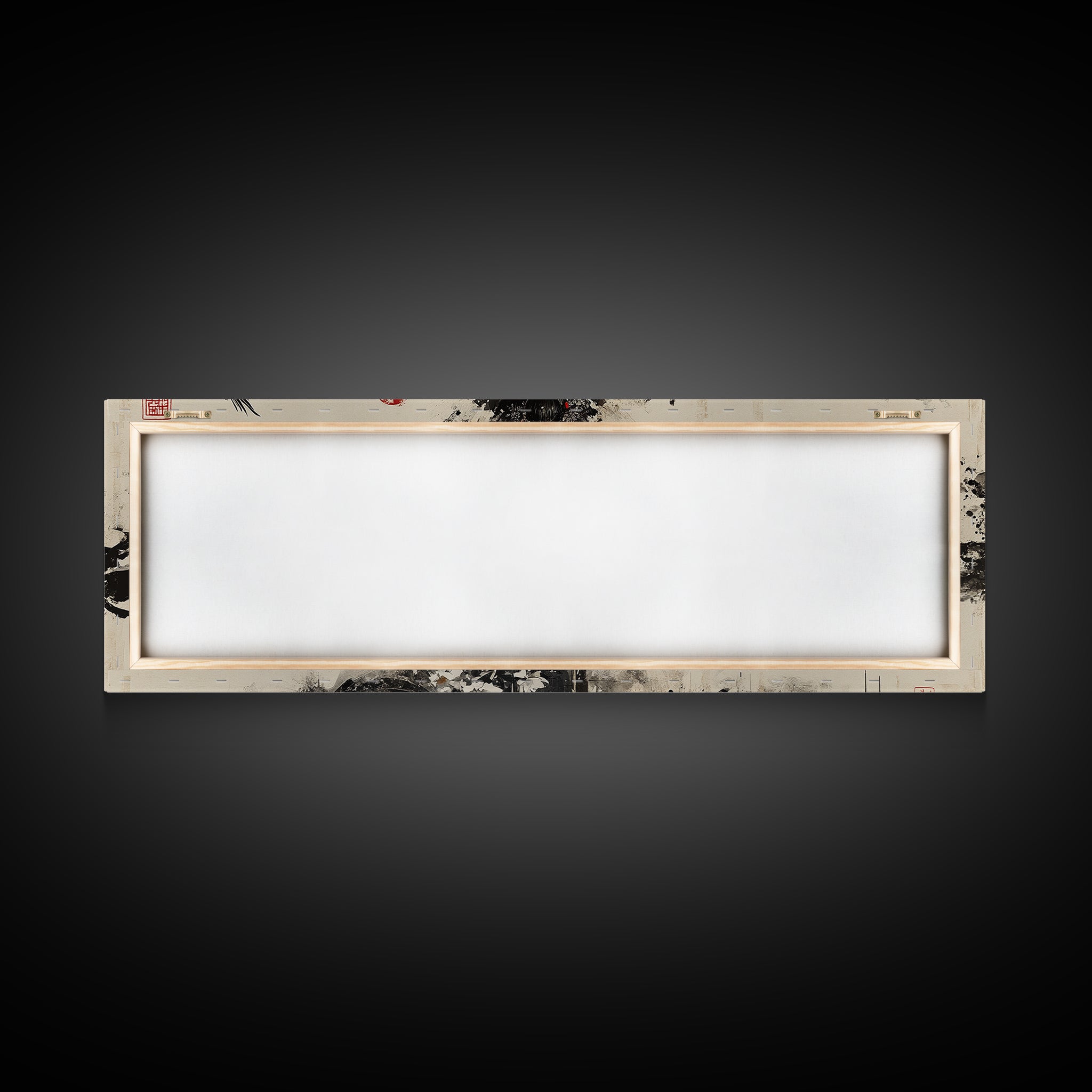 Ethereal Goddess Framed Canvas Print Moody Art Japanese-Style Dark Angels Wall Art Feminine Zen Artwork Rustic Decor