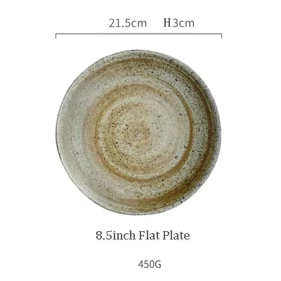 DecorBites™ Japanese Style Ceramic Rice Bowl Round Dish - Swallow Design