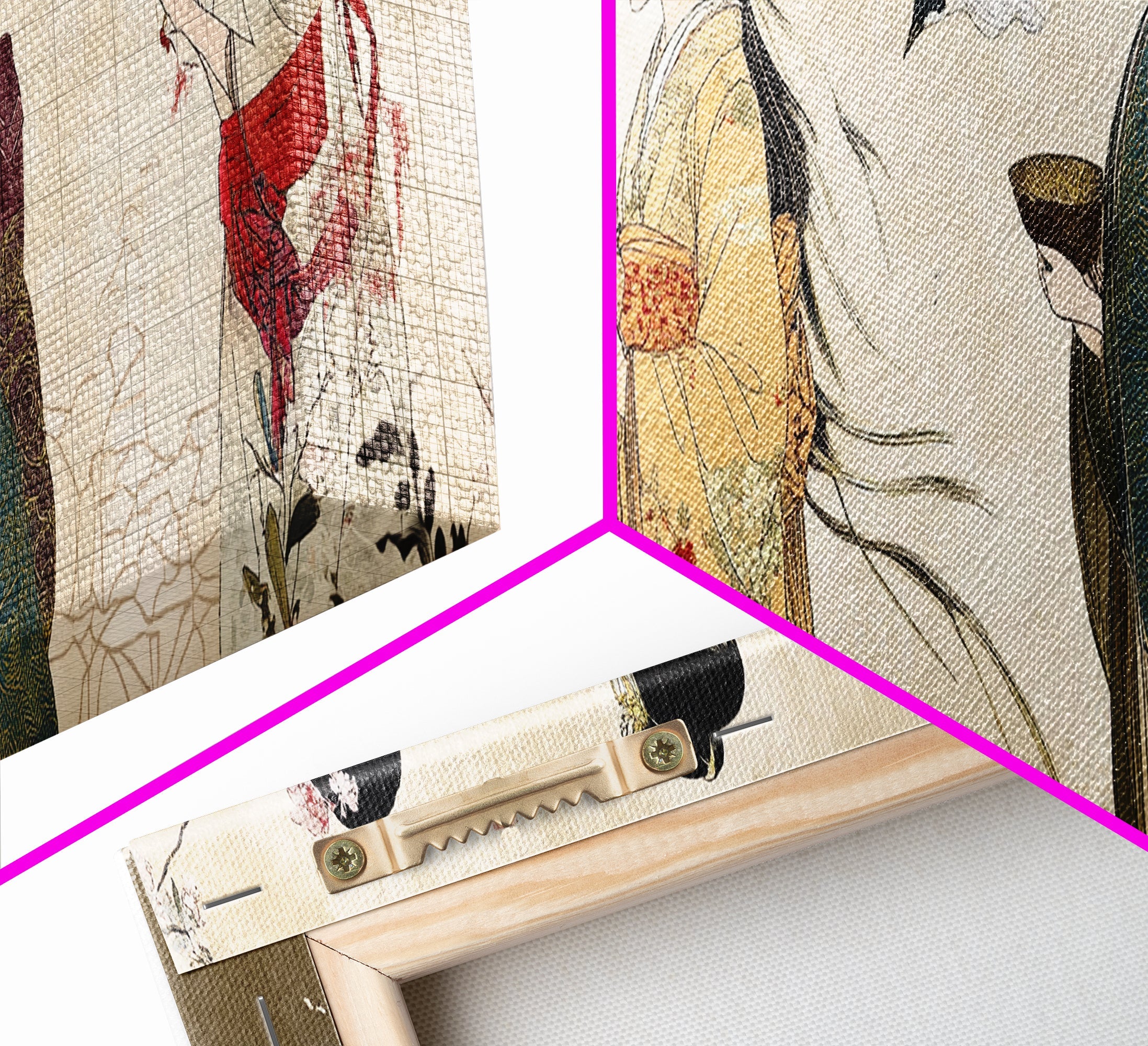 Cherry Blossom Canvas Print Chinoiserie Wall Art Japanese Minimalist Art Botanical Prints Rustic Artwork Guest Room Decor