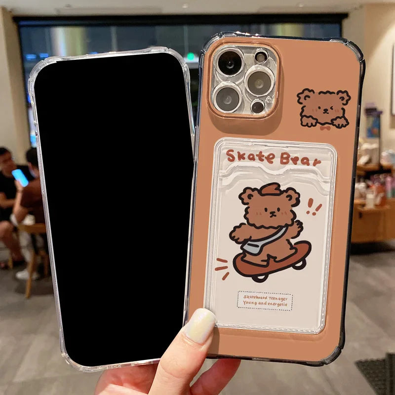Cute Skate Bear Phone Case