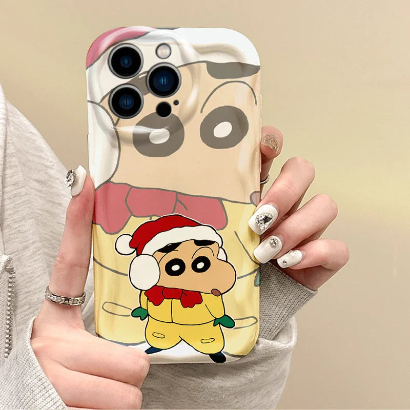 Cute Crayon Shin-chan Christmas Phone Case