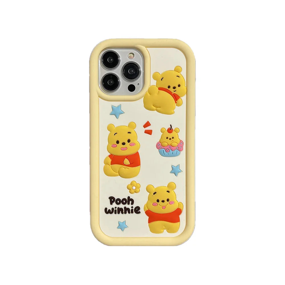 Cute Cartoon Winnie The Pooh Case Soft Silicone Cover Phone Case