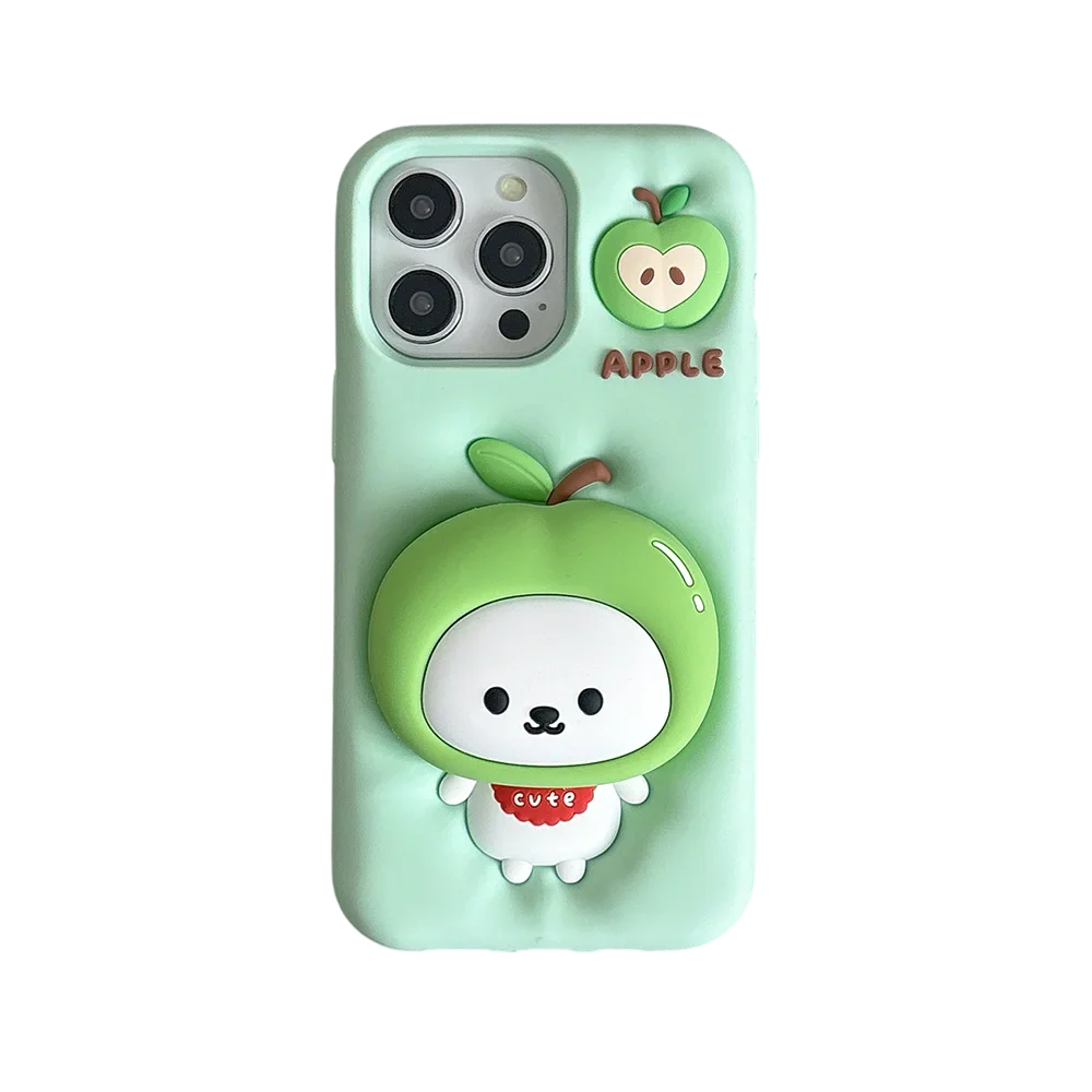 3D Funny Nagano Bear Bracket Phone Case