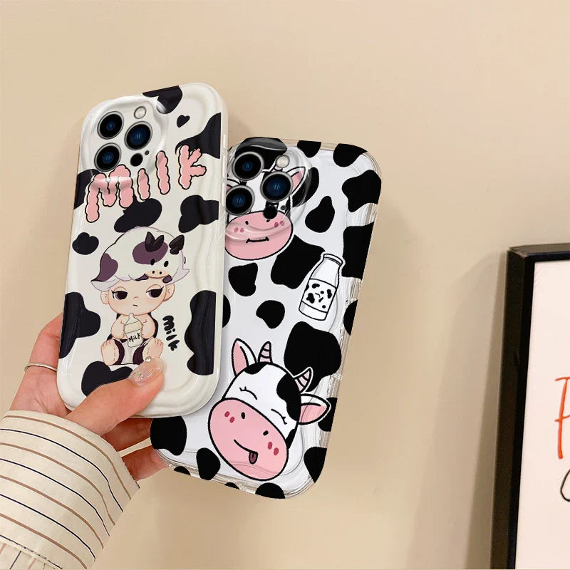 New Cute Milk Cow Cartoon Phone Case