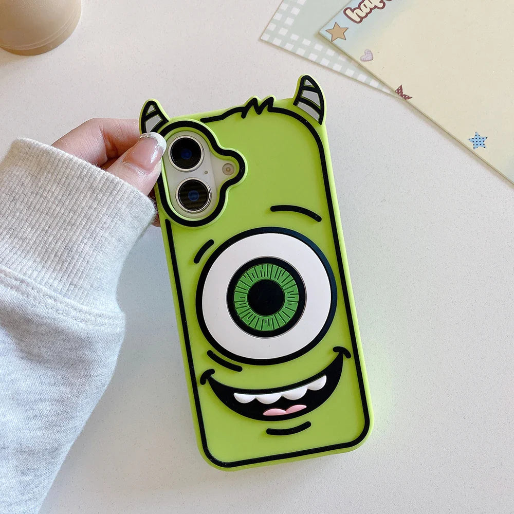3D Monsters Soft Silicone Phone Case