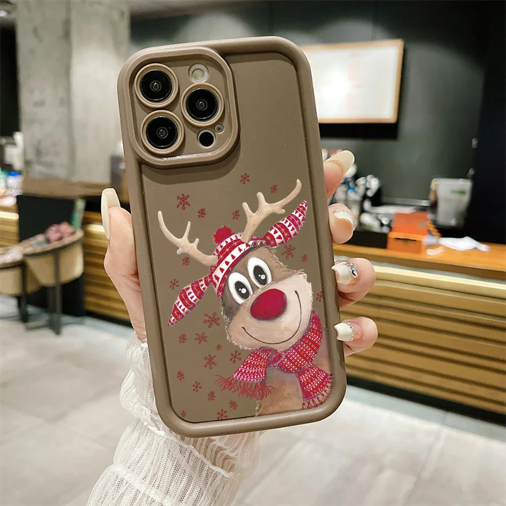 Cartoon Elk Christmas Phone Case