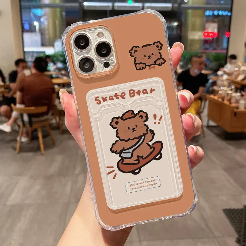 Cute Skate Bear Phone Case