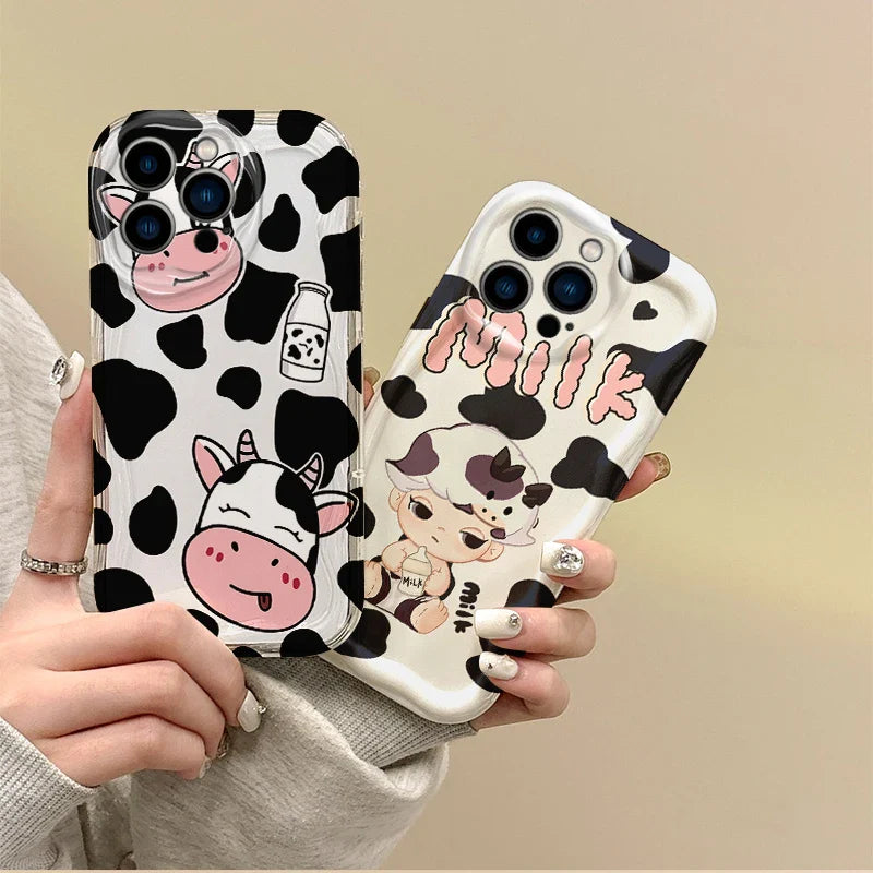 New Cute Milk Cow Cartoon Phone Case