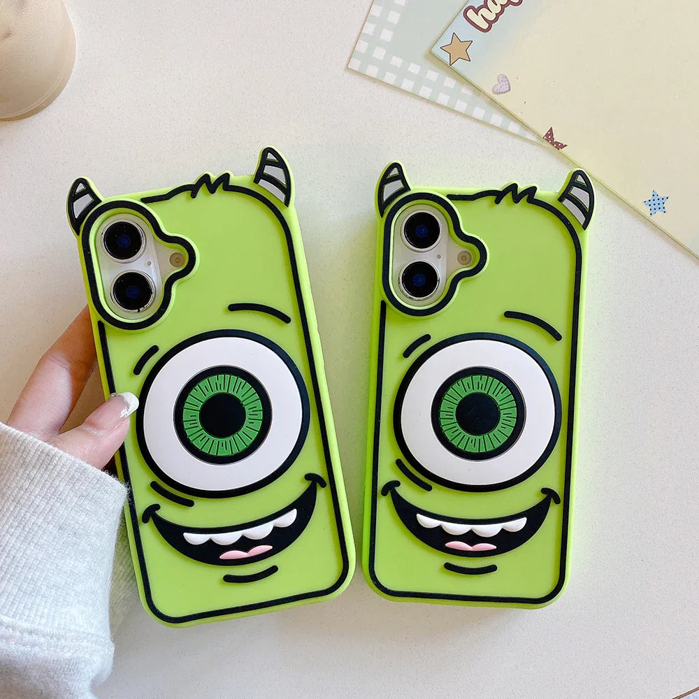 3D Monsters Soft Silicone Phone Case