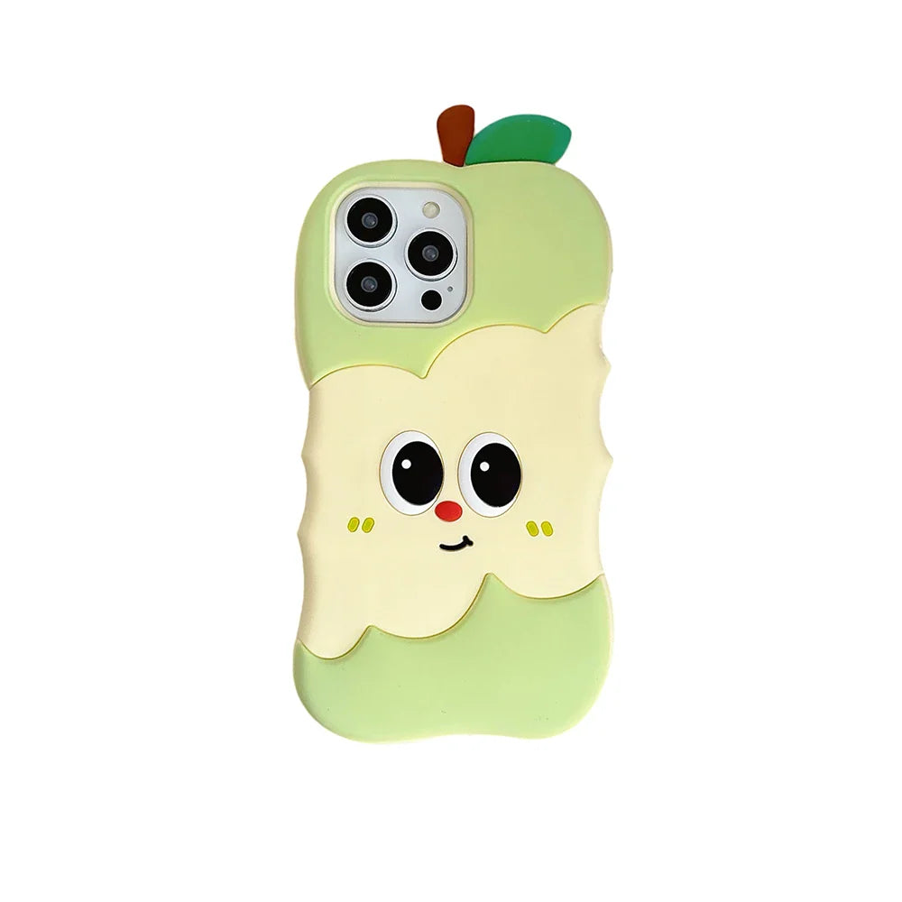 Funny 3D Cartoon Apple Designs Soft Silicone Phone Case