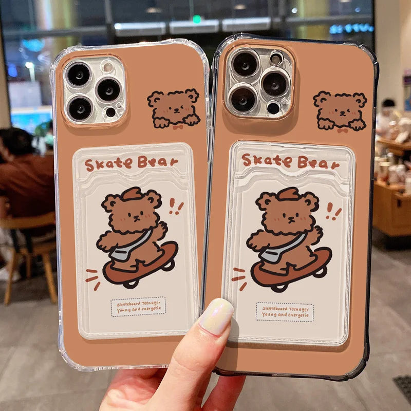 Cute Skate Bear Phone Case