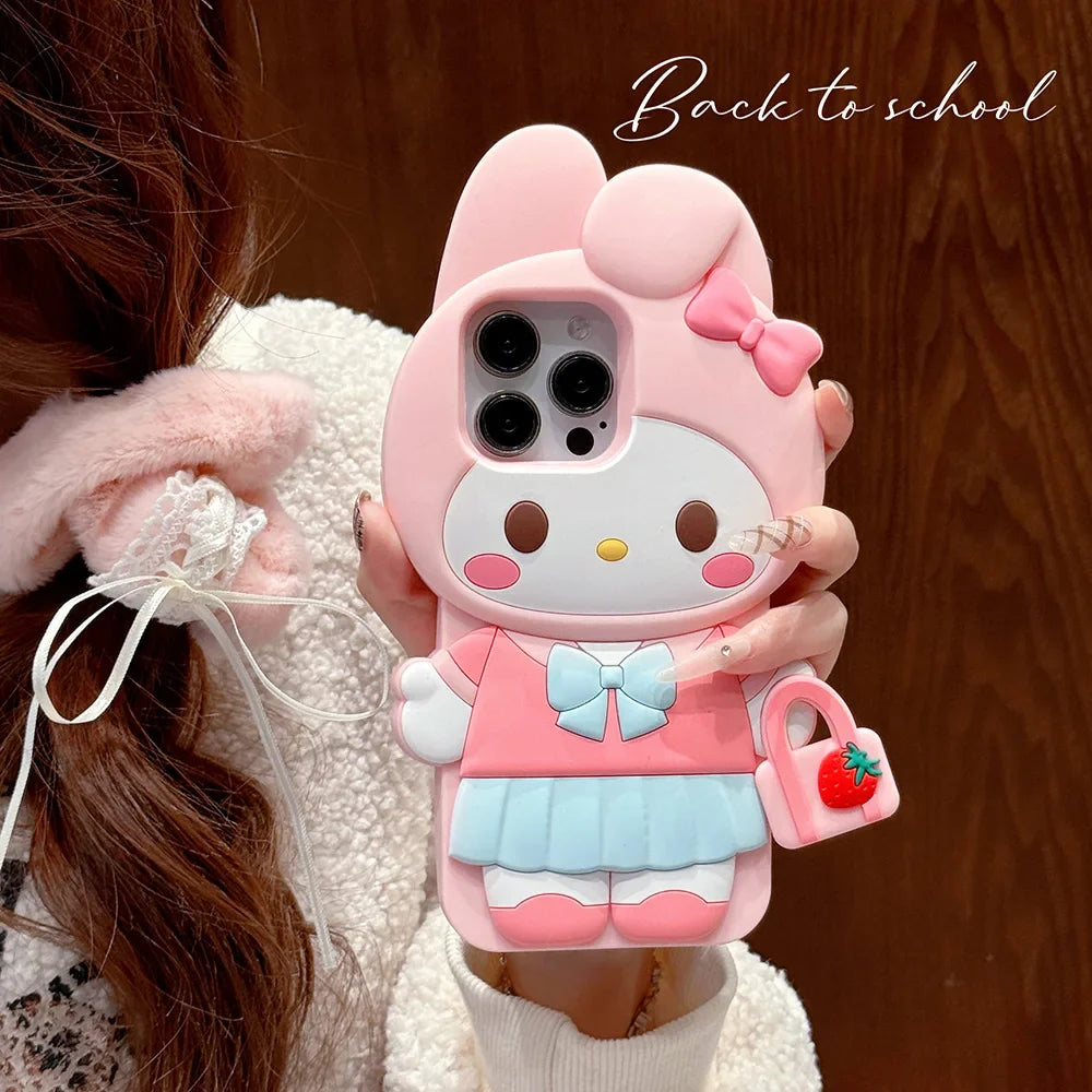 Kawaii 3D Cartoon  My Melody Case Soft Silicone Phone Case