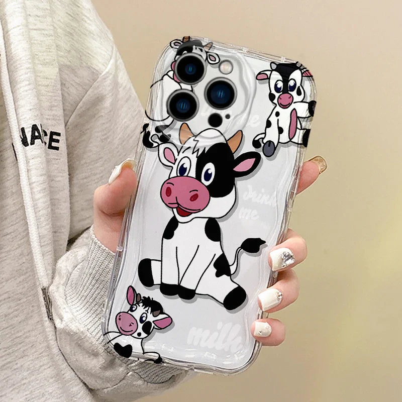 New Cute Milk Cow Cartoon Phone Case