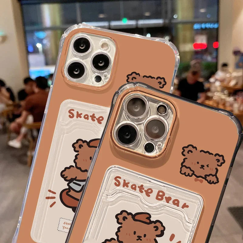 Cute Skate Bear Phone Case