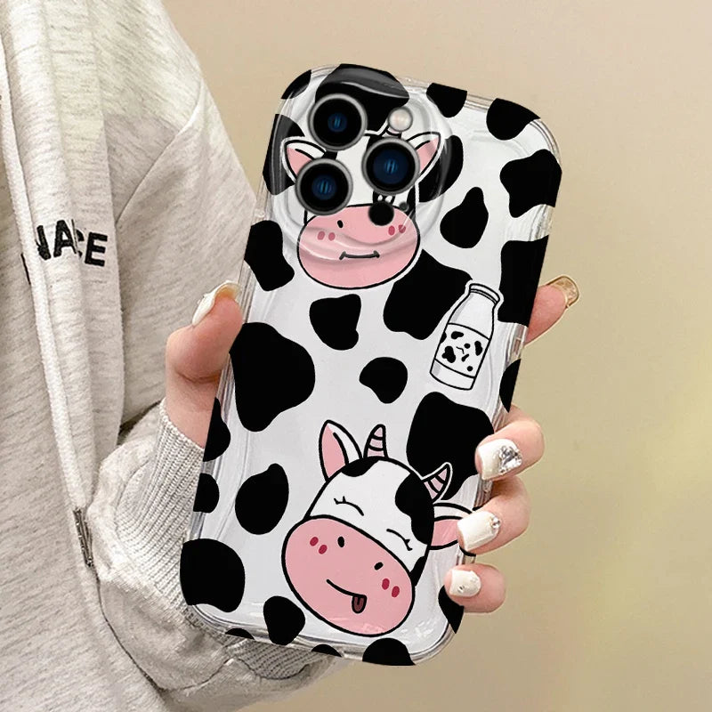 New Cute Milk Cow Cartoon Phone Case