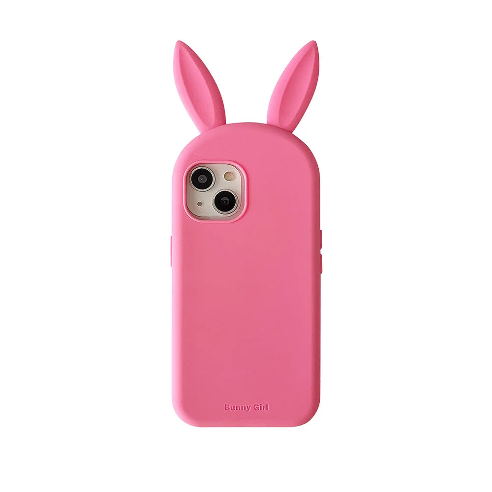 Cute Bunny Rabbit Ear Case Funny 3D Cartoon Shock Proof Phone Case
