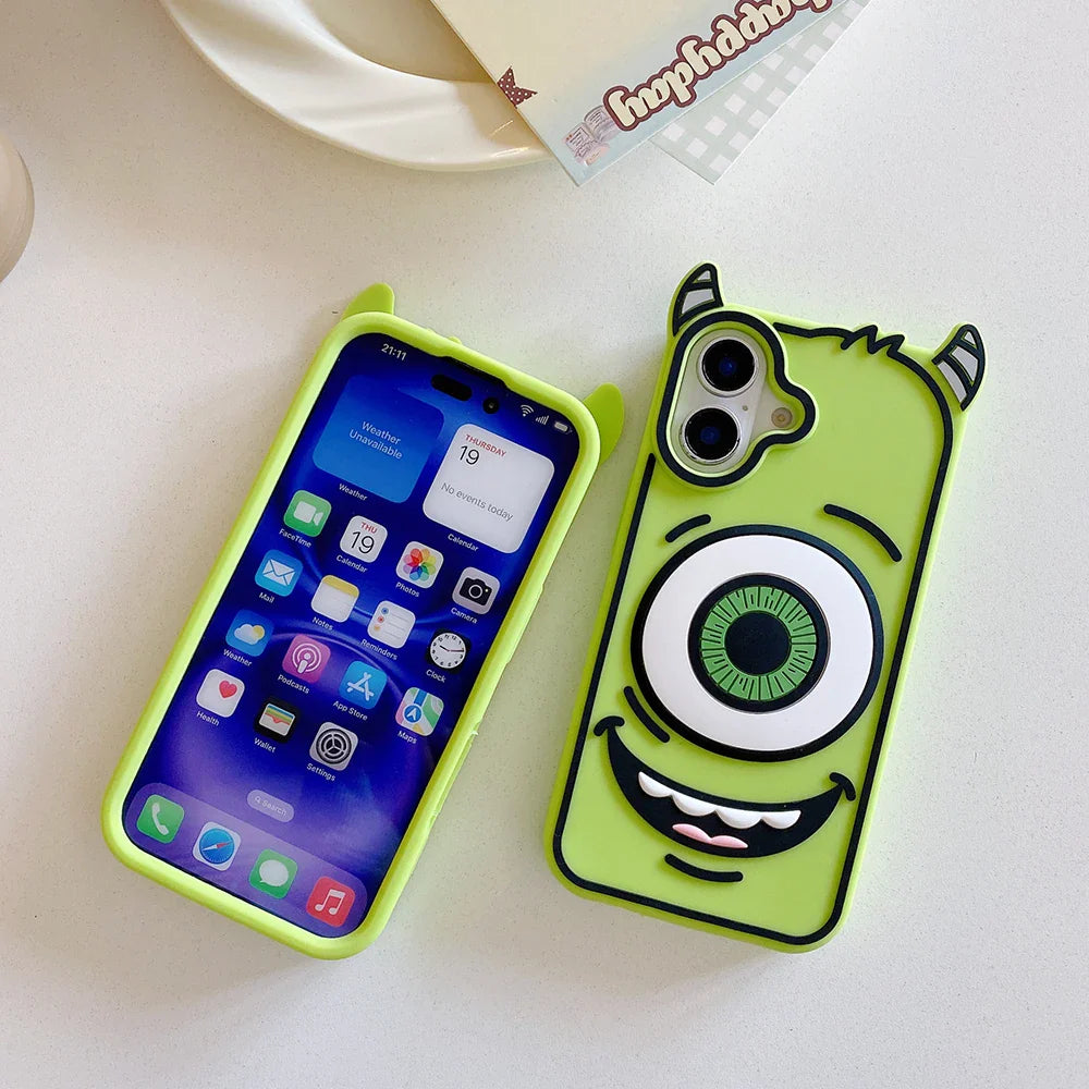 3D Monsters Soft Silicone Phone Case