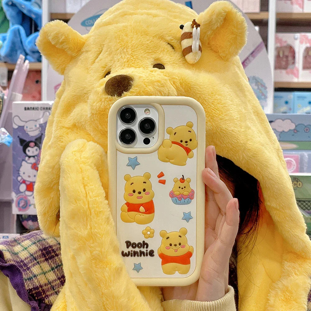 Cute Cartoon Winnie The Pooh Case Soft Silicone Cover Phone Case