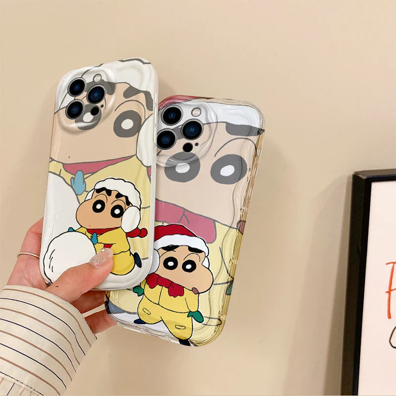 Cute Crayon Shin-chan Christmas Phone Case