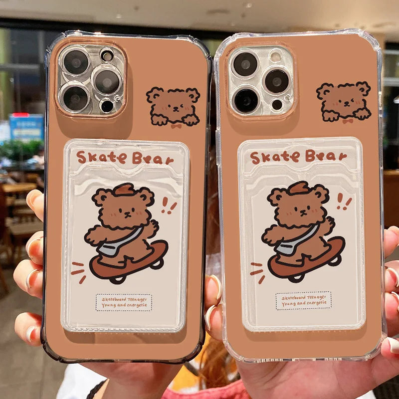 Cute Skate Bear Phone Case