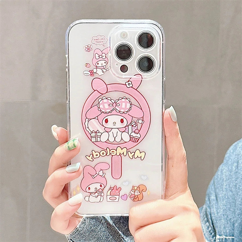 Cute Kuromi My Melody For Magesafe Wireless Charge Phone Case