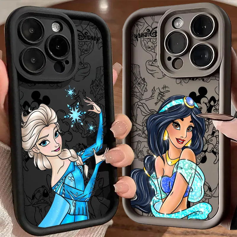 Disney Winnies Elsa Jasmine Soft Silicone Phone Case