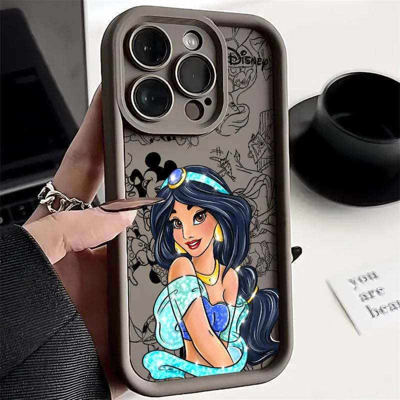 Disney Winnies Elsa Jasmine Soft Silicone Phone Case