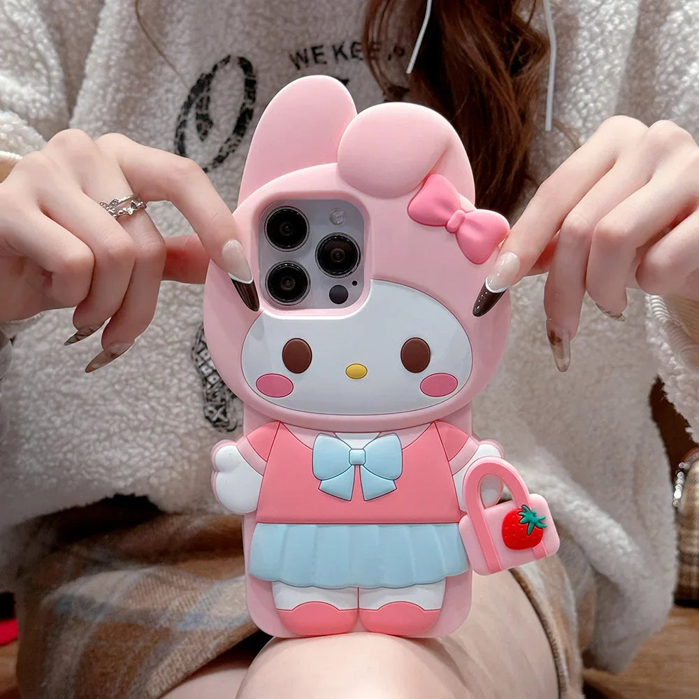 Kawaii 3D Cartoon  My Melody Case Soft Silicone Phone Case