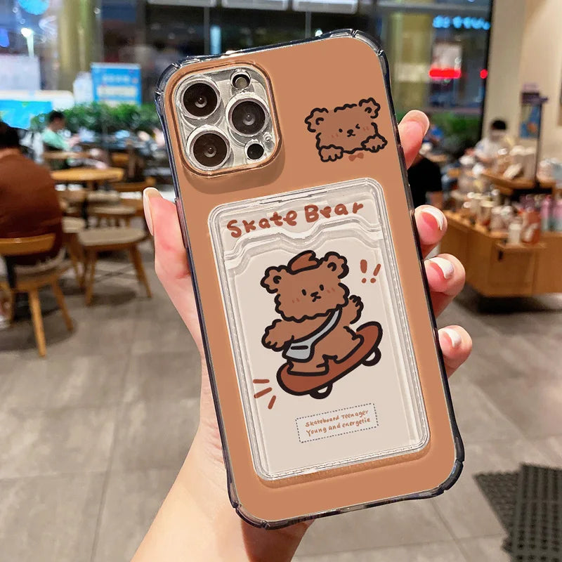 Cute Skate Bear Phone Case