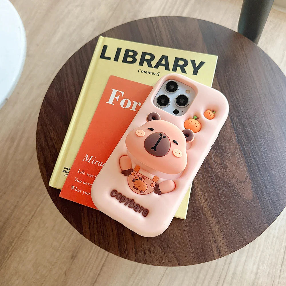 Kawaii 3D Cartoon Copybara Phone Case