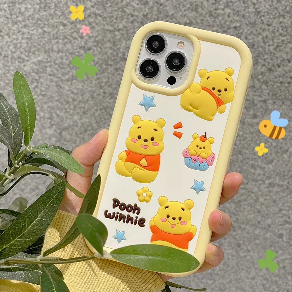 Cute Cartoon Winnie The Pooh Case Soft Silicone Cover Phone Case