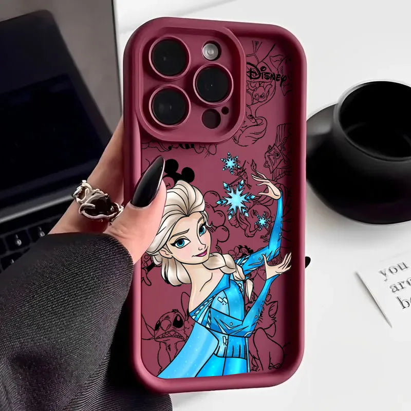 Disney Winnies Elsa Jasmine Soft Silicone Phone Case
