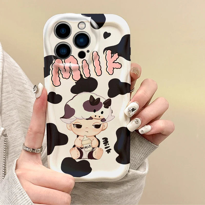New Cute Milk Cow Cartoon Phone Case