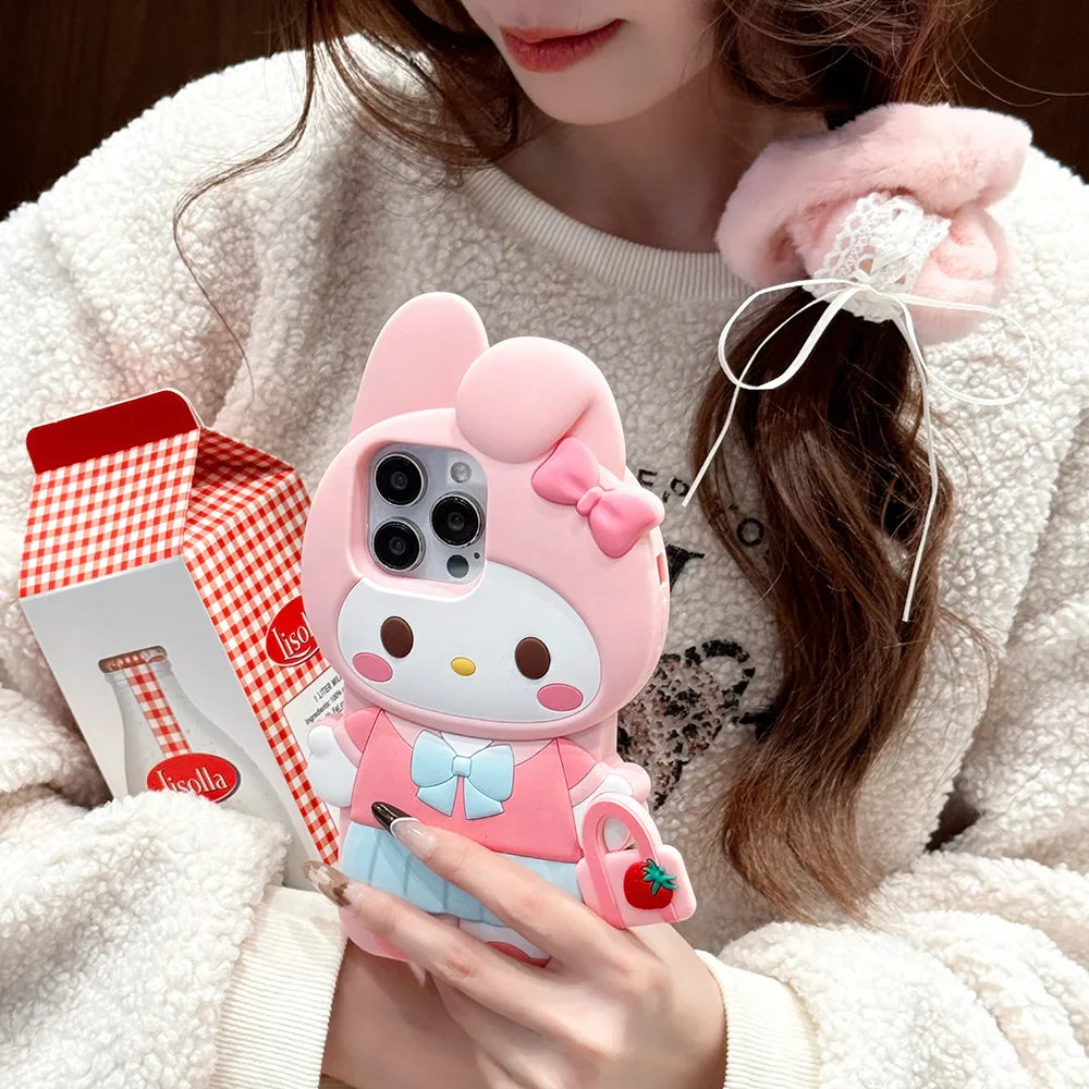 Kawaii 3D Cartoon  My Melody Case Soft Silicone Phone Case