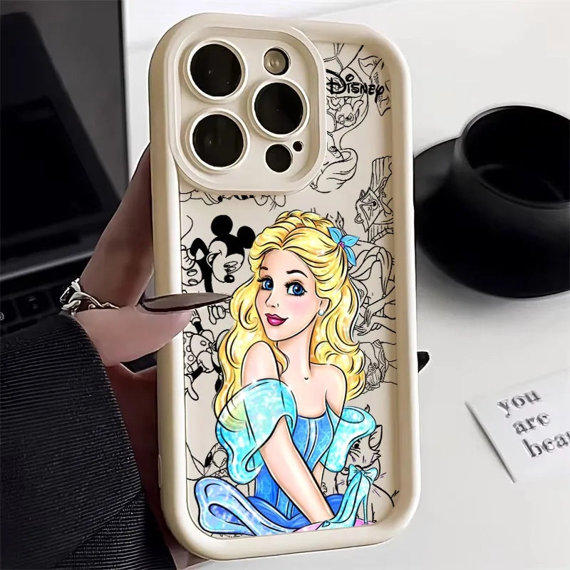 Disney Winnies Elsa Jasmine Soft Silicone Phone Case