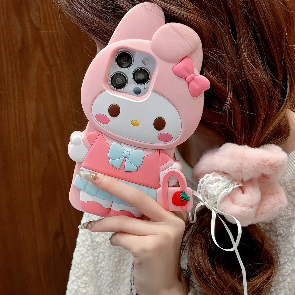 Kawaii 3D Cartoon  My Melody Case Soft Silicone Phone Case