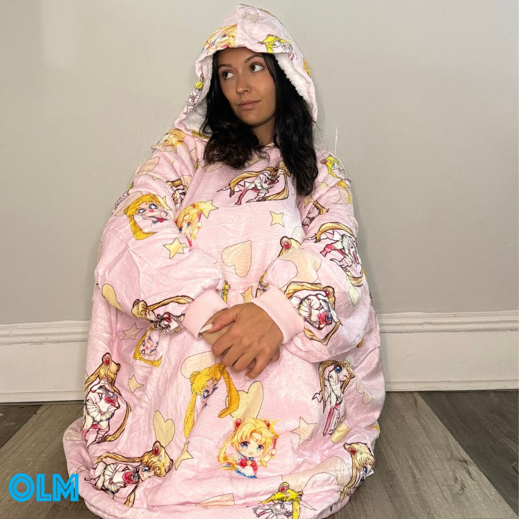 Sailor Moon Wearable Blanket Hoodie for Kids & Adults | OLM Toys