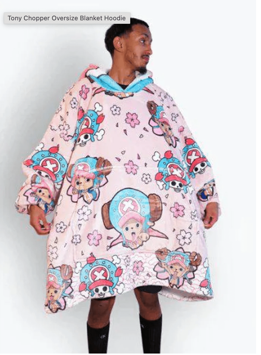 Tony Chopper One Piece Wearable Blanket Hoodie for Kids & Adults | OLM Toys