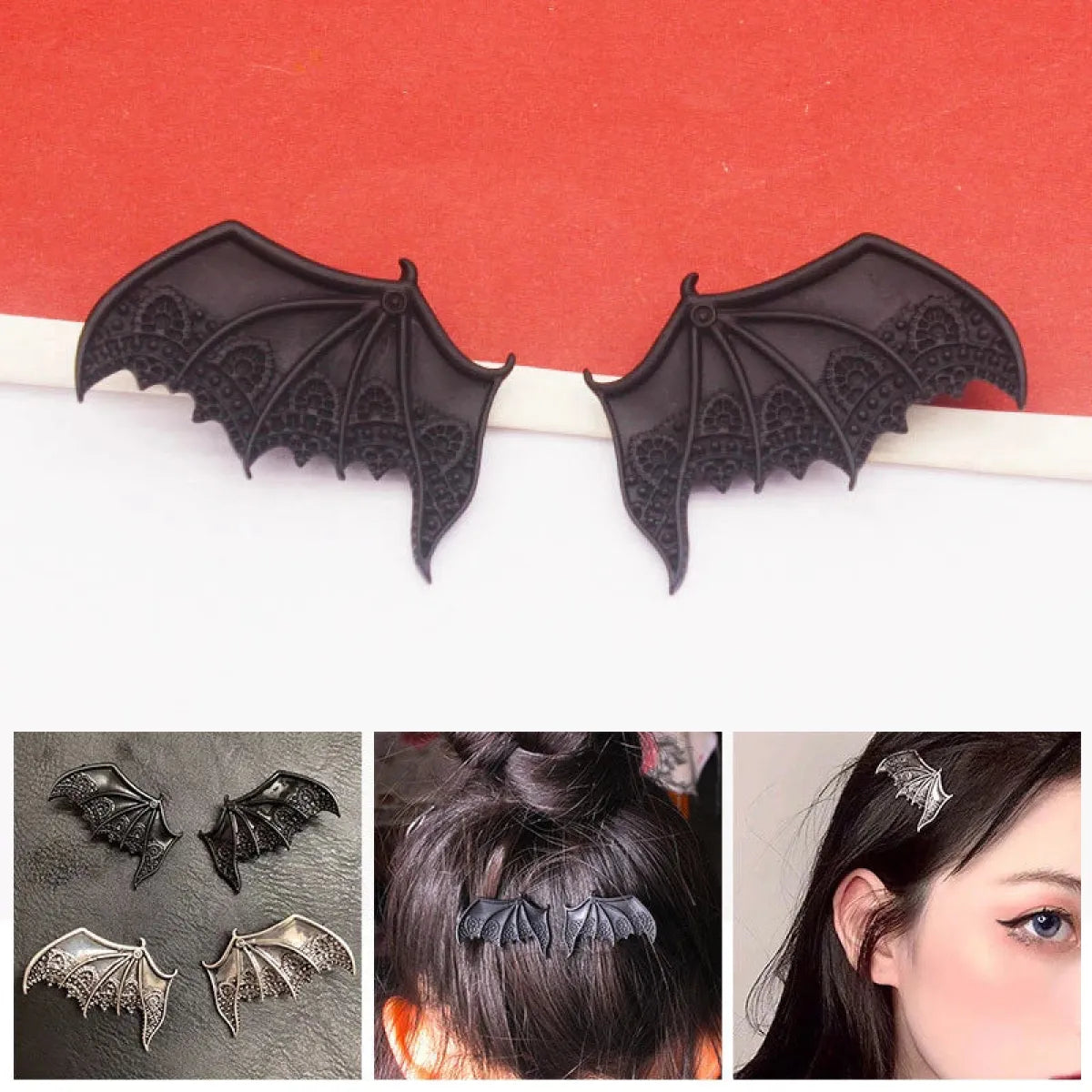 Gothic Bat Wing Hair Clip